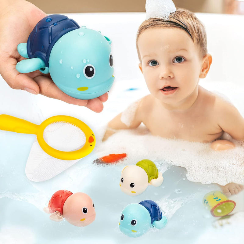 3 Pack Baby Bath Toys Swimming Turtle Water Bath Toys For Toddlers 1 3, Flo