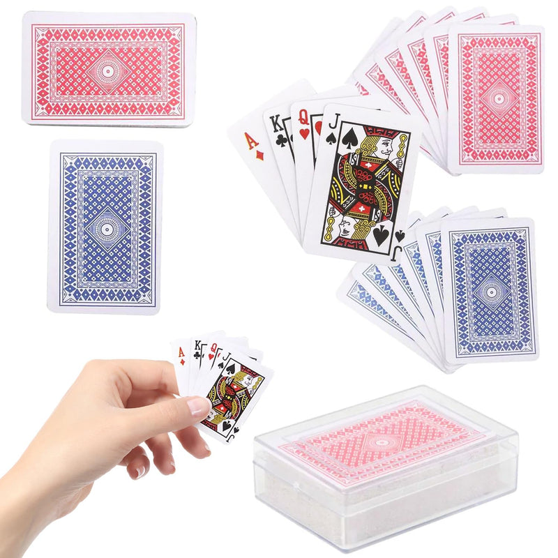 The Dreidel Company Mini Playing Cards Deck, Party Favor, 2.5" Inches (12-P