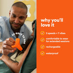 Penis Ring - Soft Stretchable Vibrating Double Cock Ring for Men