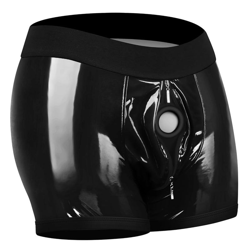 Strap On Harness Faux Leather Shorts Pants Strapon Strap On Boxers