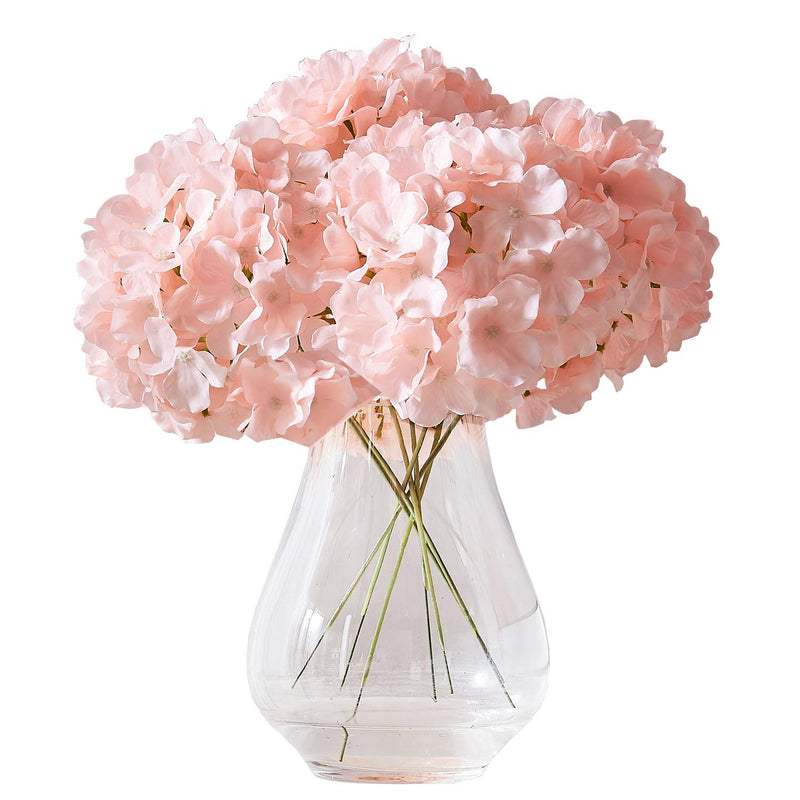Artificial Hydrangea Flowers Blush Heads 10 Fake Hydrangea Silk Flowers For We