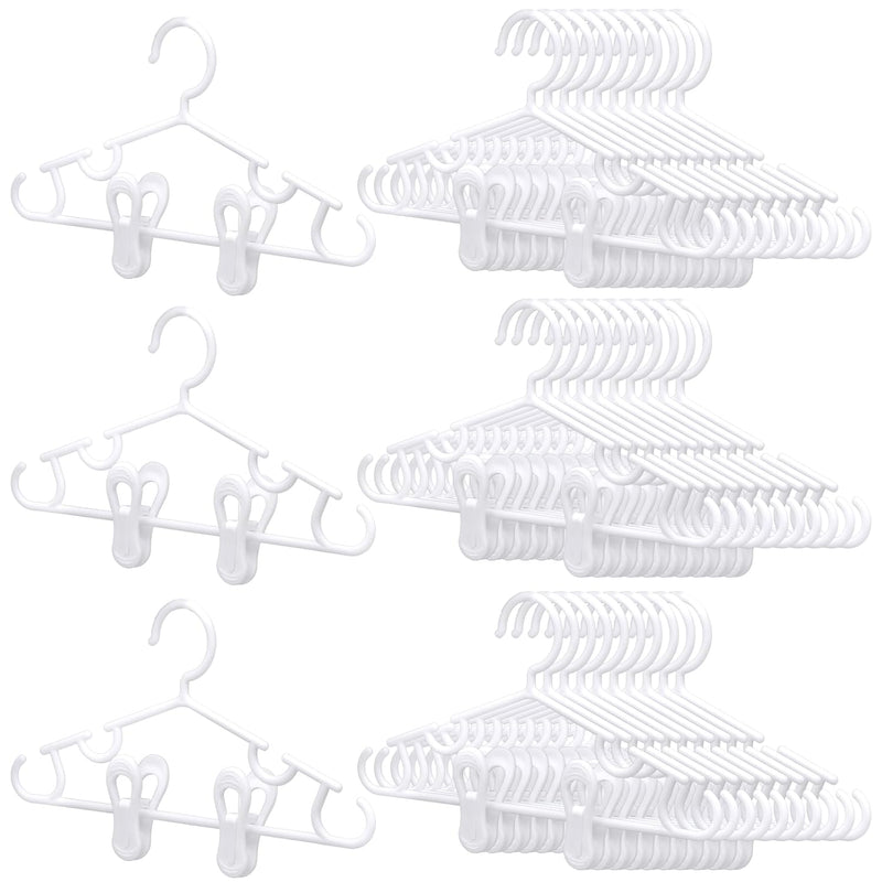 40 Pack Kids Baby Hangers With Clips Including 40 Pieces Small Plastic Baby Hang