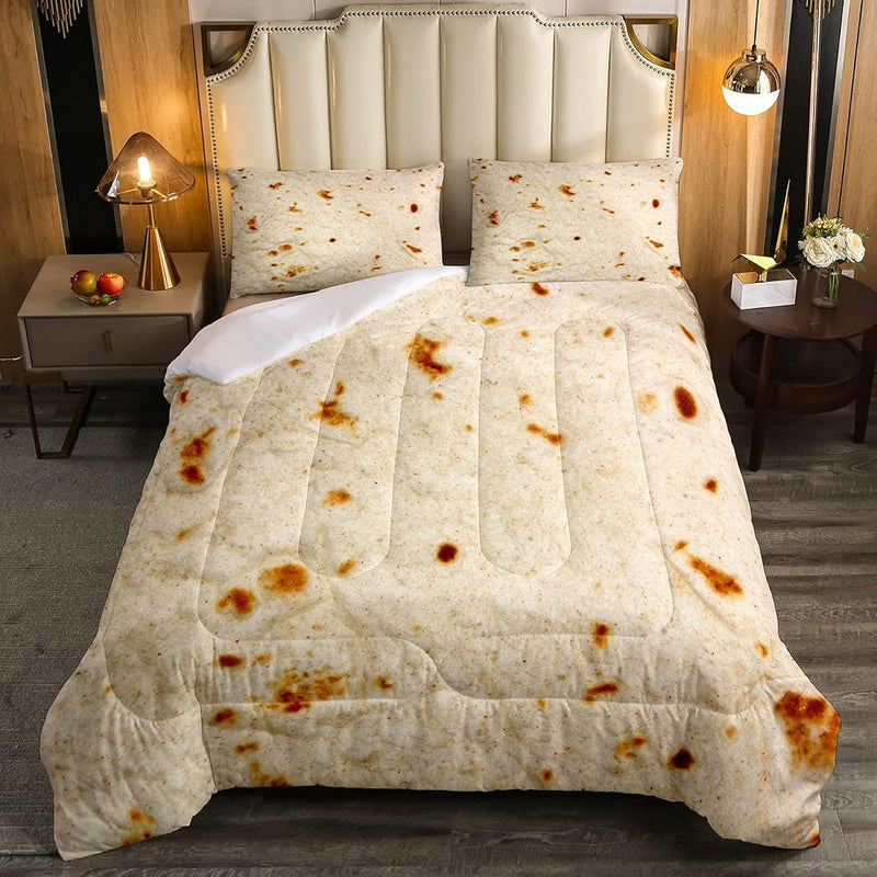 Burritos Tortilla Bedding Set For Adult And Kids Ultra Soft Giant Funny Realis