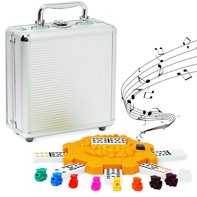 Mexican Train Domino Set With Sound Effect, Dominoes Set For Travel, 91 Til