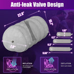 Heart-Shaped Inflatable Sex Pillow with Bondage Straps – Support Cushion for Couples