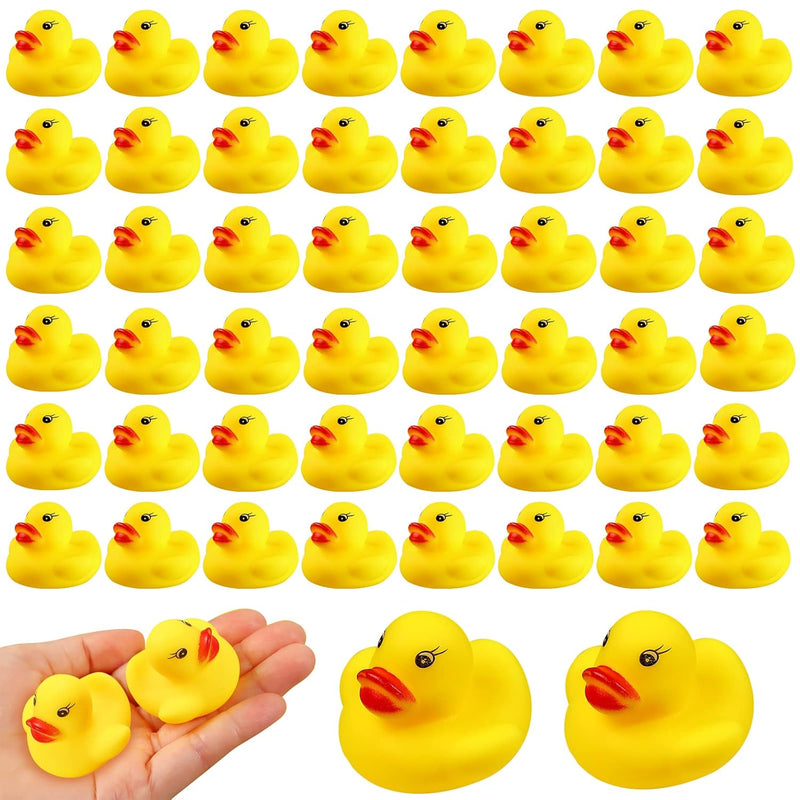 Rubber Duck Bath Toys 50Pcs Mini Ducks Bulk For Kids Baby Shower Decoration