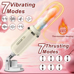 Thrusting Huge Thick Dildo Vibrator 2.5'' Diameter,Realistic Silicone Big Penis Women Sex Toys With Suction Cup,Remote Control Heated Anal G Spot Black Dildo With 3 Quick Telescopic&10 Vibration Modes