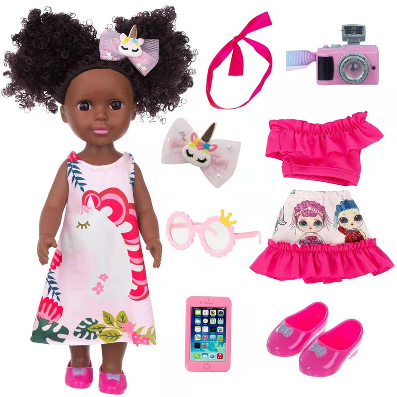 14.5 Inch Black Doll With Clothes Dress Sets African Doll Black Dolls