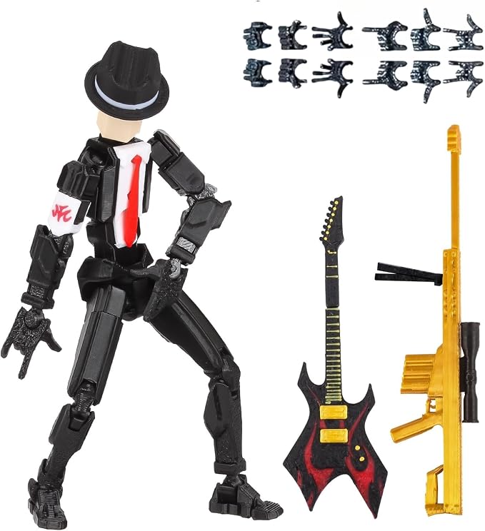 5.4-Inch 3D-Printed Poseable Robot Figure with Accessories