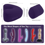 Sex Pillow Dildo Pillow Inflatable Sex Position Pillow Dildo Mount With Dice Sex Furniture For Couples (Purple)