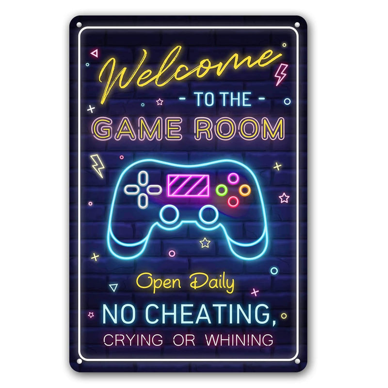 Welcome To The Game Room Sign For Gaming Room Wall Decor For Boys 12 X 8 Inch