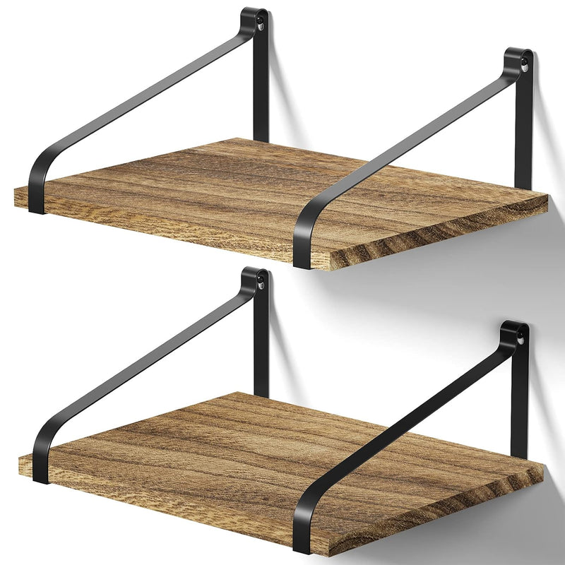 Floating Shelves Wall Mount Rustic Wood Wall Shelves With Large Storage L16.5