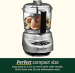 Food Processor, Mini-Prep 3 Cup, 24 oz, Brushed Chrome and Nickel
