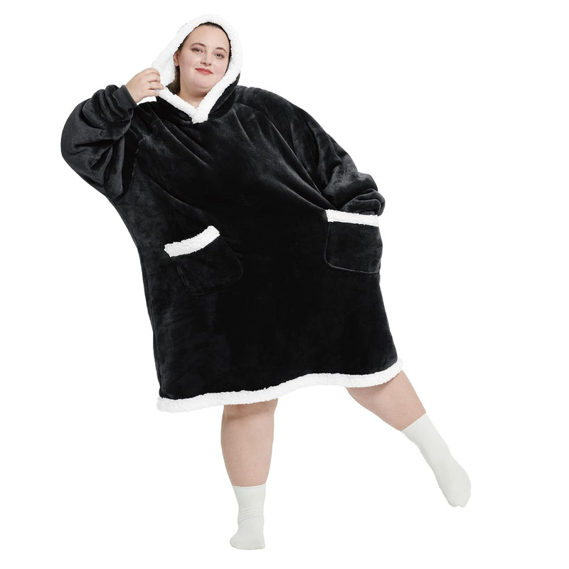 Oversized Wearable Blanket Hoodie Men - Sherpa Fleece Giant Hoodie Blanket For