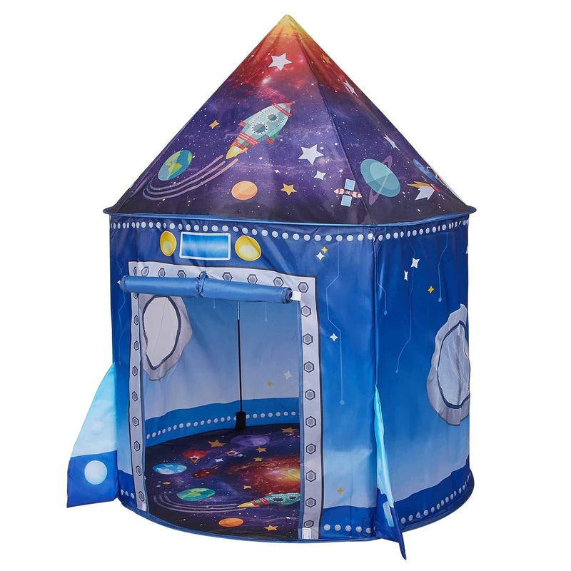Rocket Ship Space Pop Up Play Tent For Kids Astronaut Pretend Playhouse Gif
