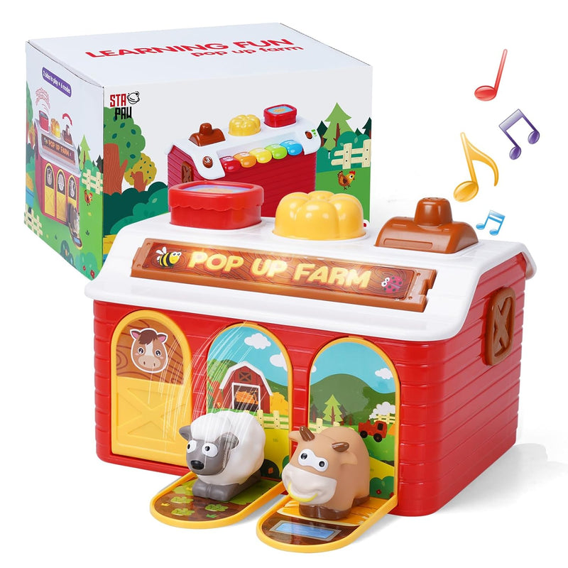 Musical Baby Pop Up Toy With Piano Modes, Cause And Effect Toys For Babies