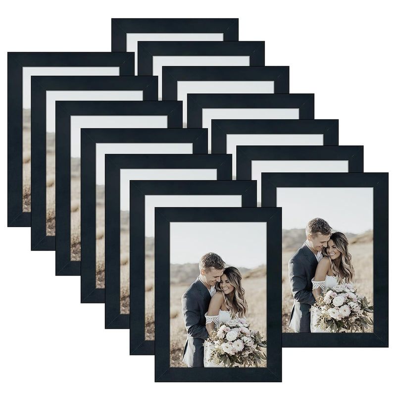 4X6 Picture Frame Set Of 14, Wood Photo Frame For 4X6 Pictures, Tabletop Or Wa
