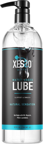 Natural Water-Based Lube 32oz, Hypoallergenic, Glycerin & Paraben-Free, Made in USA