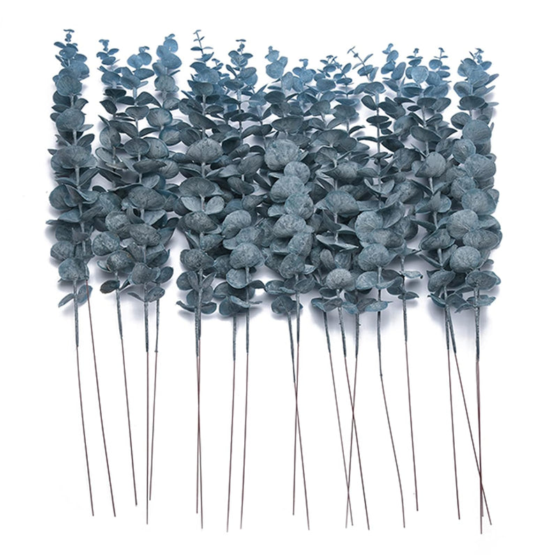 20 Pcs Artificial Eucalyptus Stems Faux Eucalyptus Leaves Branches 18.5" Tall