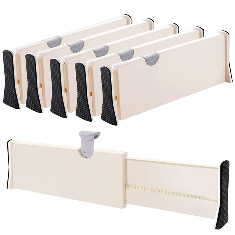 Drawer Dividers Organizer 5 Pack, Adjustable Separators 4" High Expandable From