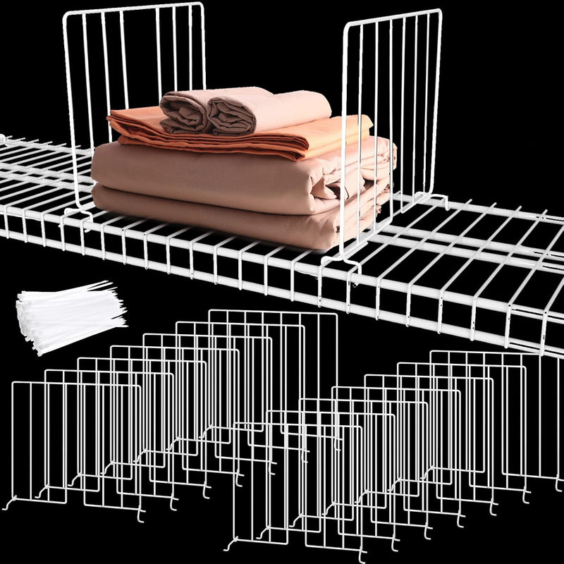 20 Pack Closet Wire Shelf Dividers Closet Shelves Organizer Closet Shelf Divider