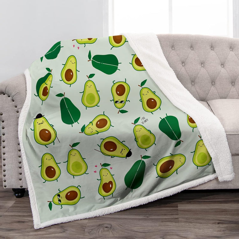 Avocado Fruit Blanket Gifts For Women Girls Kids Boy Friends Christmas Birthda