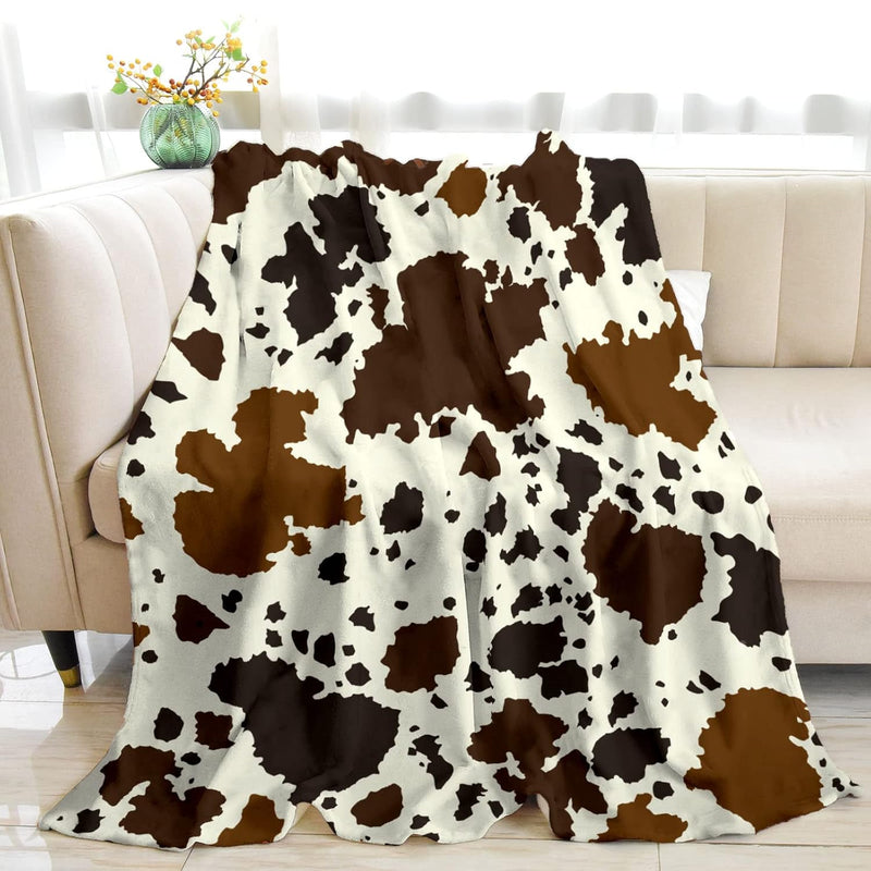 Cow Print Blankets And Throw, Cow Blanket For Adults,Cowhide Blanket For Girls