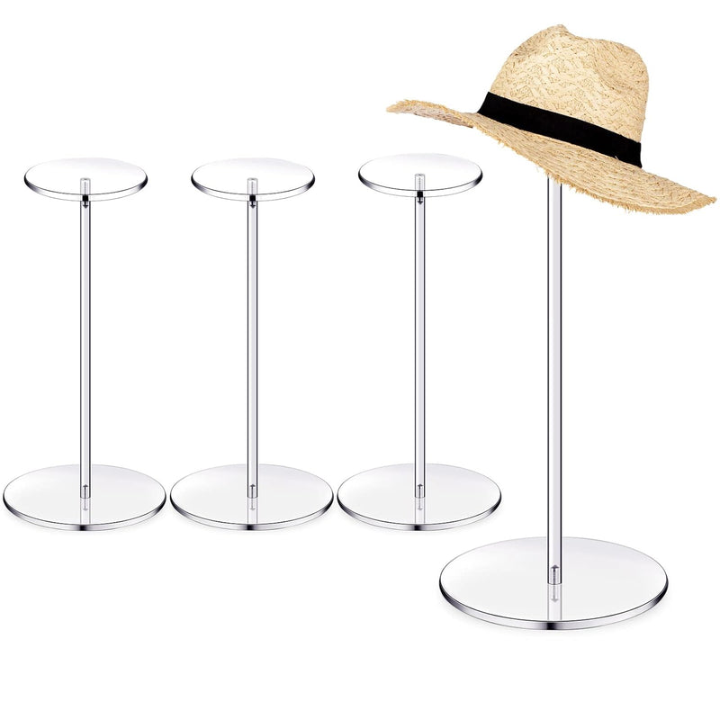 Acrylic Hat Stand Wig Display Rack Clear Pedestal Stand Baseball Hat Rack Stand