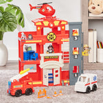 Fire Station Emergency Vehicle Playset (31 Pieces)