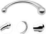 G-Spot Stimulating Dual-Ended Metal Wand, Curved Fetish Plug for Couples