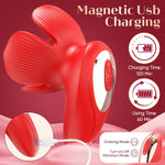 Rose Nipple & Clit Vibrator – 10 Vibration & Grabbing Modes for Sensory Pleasure