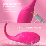 APP-Controlled Wearable G-Spot Vibrator, 10 Modes, Rose Clitoral Stimulator