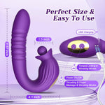 4-in-1 Thrusting G Spot Vibrator – Clitoral Stimulator with 10 Modes for Pleasure