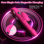 Thrusting Rabbit Vibrator with LCD Display – 7 Vibration & Thrust Modes, G-Spot & Clitoral Stimulator, Adult Sex Toy for Women & Couples (Rose)