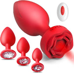 4-Piece Remote Control Vibrating Butt Plug Set – 10 Modes for Men, Women & Couples