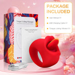 2-in-1 Clitoral & G-Spot Vibrator – 10 Licking, Biting & Vibration Modes