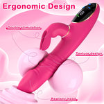 Thrusting Rabbit Vibrator - 3-in-1 G-Spot & Clitoral Stimulator with 9 Modes