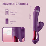 Come-Hither Rabbit Vibrator with Suction & 10 Vibration Modes for Clitoral & G-Spot