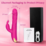 3-in-1 G-Spot Vibrator with 5 Thrusting & 10 Vibration Modes for Women, Pink