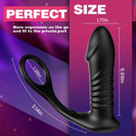 Thrusting Anal Vibrator with 3x10 Vibrations, Telescopic Prostate Massager