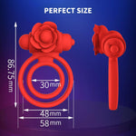 Dual Vibrating Cock Ring & Clitoral Stimulator – Waterproof Silicone Couples Toy