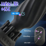 Remote-Controlled Anal Plug with 10 Rotation & Vibration Modes for Prostate Stimulation