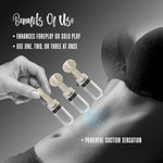 Temptasia Clit & Nipple Suckers Set, Adjustable Vacuum for Heightened Sensitivity
