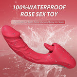 Red G-Spot Rabbit Vibrator with 7 Vibration, Licking & Thrusting Modes for Women