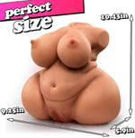 Realistic Brown Curvy Love Doll with Dual Channels – 8.6LB Male Masturbator Toy