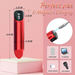 Mini Bullet Vibrator for Women – 9 Modes, LED Display, Discreet G-Spot & Clitoral Toy