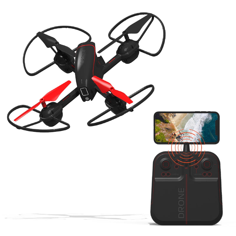 Rc Drone 10 Mach X Drone With Streaming Camera, 2.4 Ghz, Auto-Orientation Control