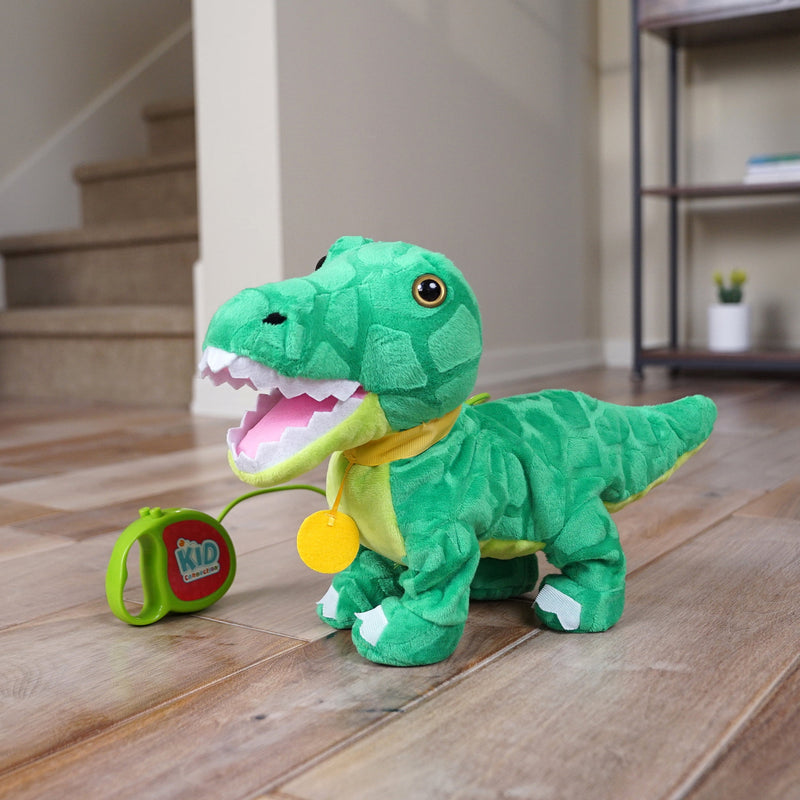 Electronic Walking Pet, 9" Tall Dinosaur, Green, Toddler Toys