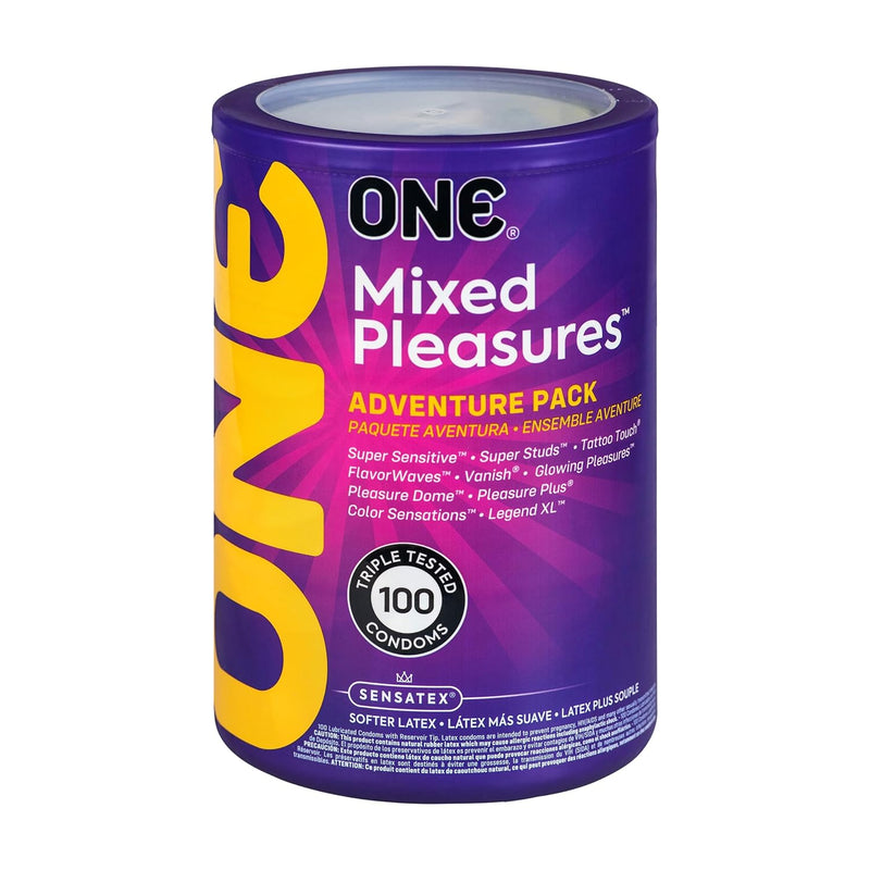 Condoms Mixed Pleasures | Variety Latex Condom Pack 100 Pack