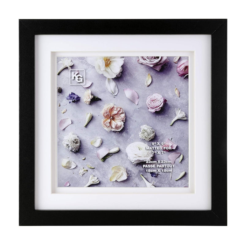 Ph00670-7Int Kieragrace Kg Morgan Double Mat 9-Inch, Black Picture Frame, 9X9